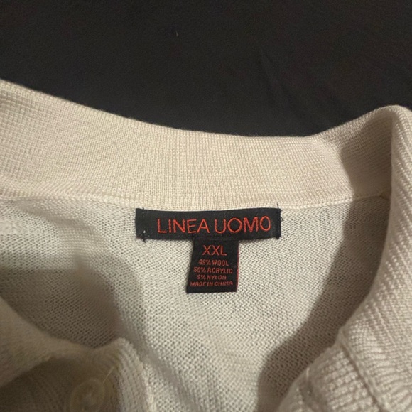 !! 3 pc bundle DEAL !! super soft LINEA UOMO brown, red, white SWEATERS size XXL - Picture 5 of 12